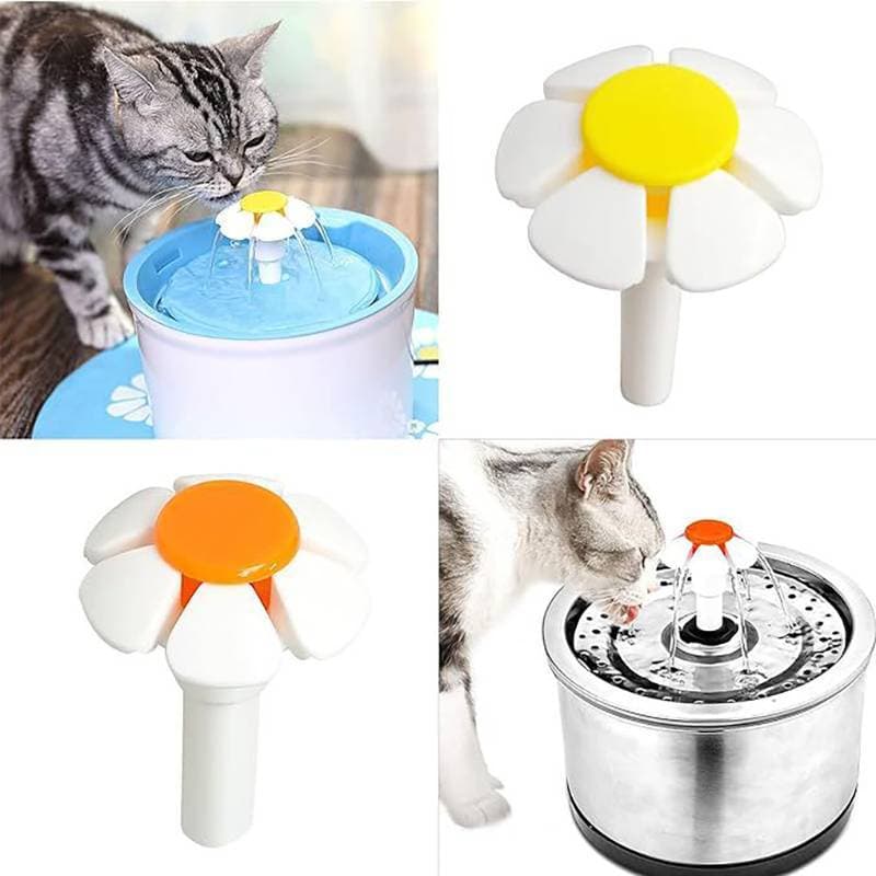 Fonte De Gato Dos Desenhos Animados Substituição Flor Bico Cabeça Cães Redondo Cúbico Superior Dispensador Água Pet Aces