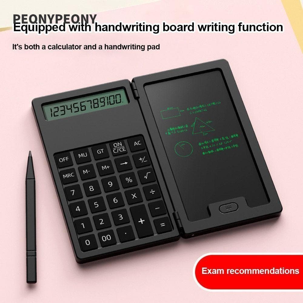 Calculadoras Científicas PEONY , Calculadora Matemática De 12 Dígitos Com Bloco De Notas LCD , Dobrável De Contabilidade