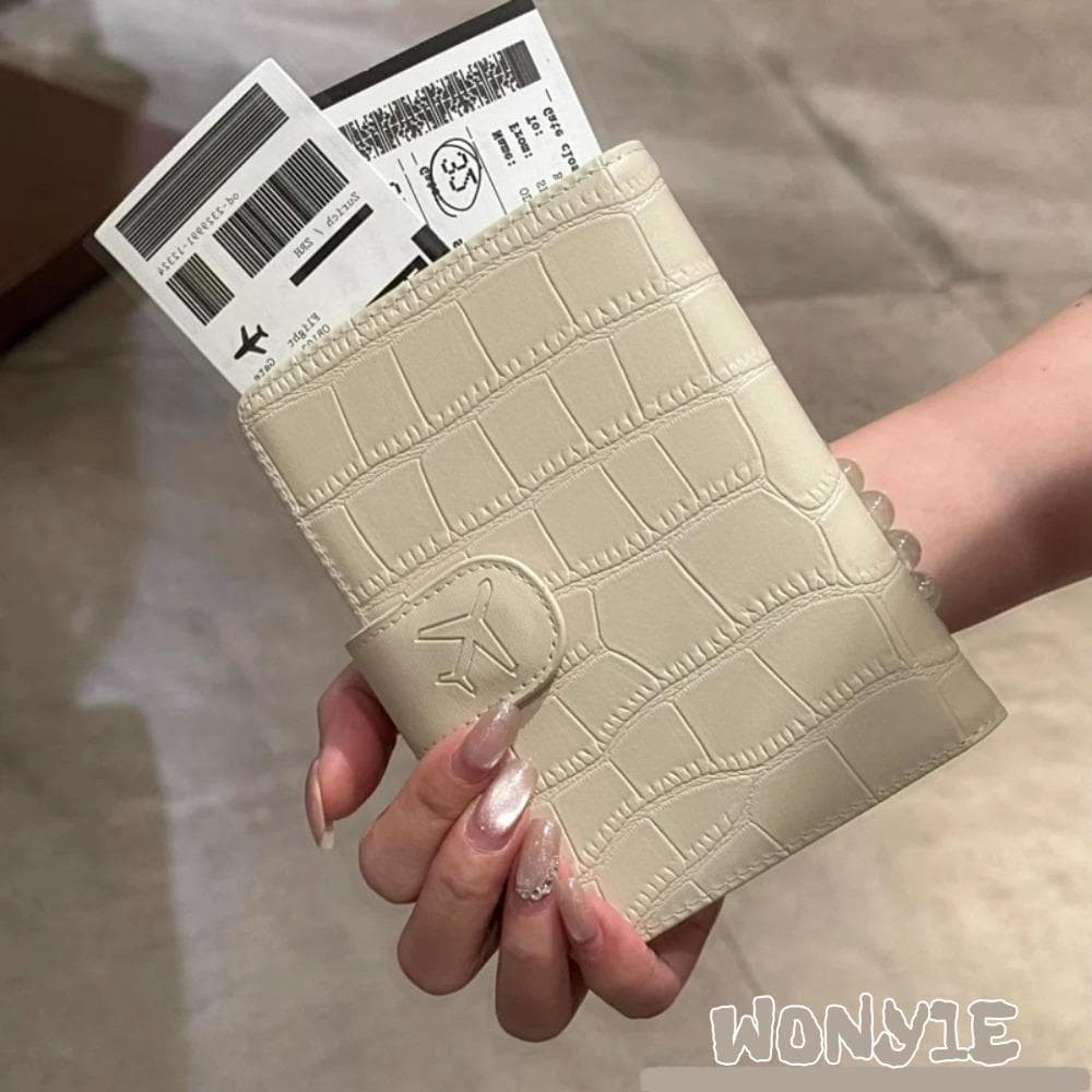 Porta-Passaporte WONY1E , Bolsa Para Em PU De Cor Sólida , De Viagem Antifurto Armazenamento De Documentos