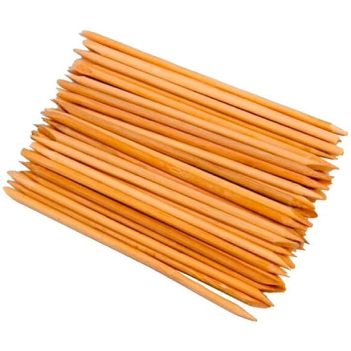 Pacote 100 Palito Laranjeira Manicure Espatula Unhas Limpa Esmalte Cuticula Pele