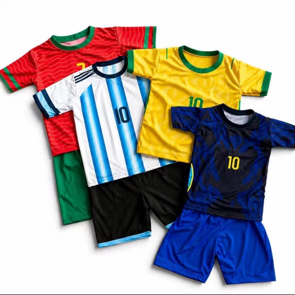 Futebol 1 Conjunto Infantil Time, Seleções, Nacionais e internacionais Kit , Diversos !!