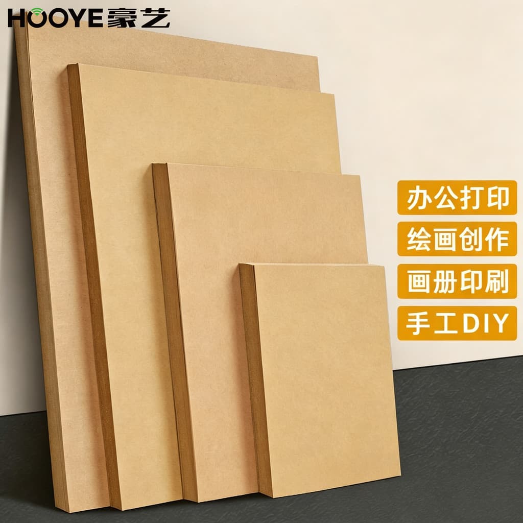 Haoyi (HOOYE) Papel de impressão Kraft Papel Kraft A4 120g Pintura Cartão feito à mão Papel de desenho Papel de desenho