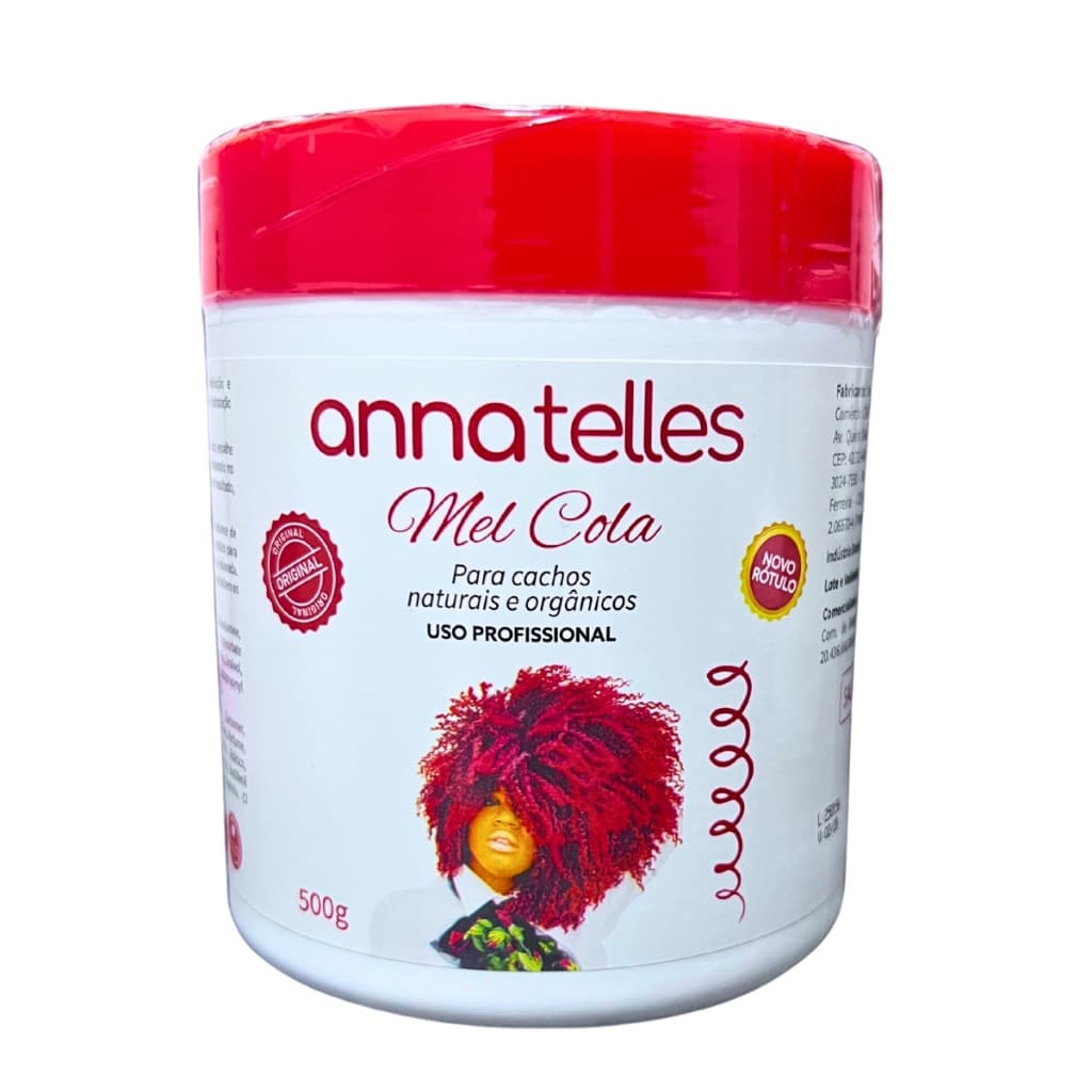 Fixador Capilar Mel Cola 500g Anna Telles Definidor de Cachos