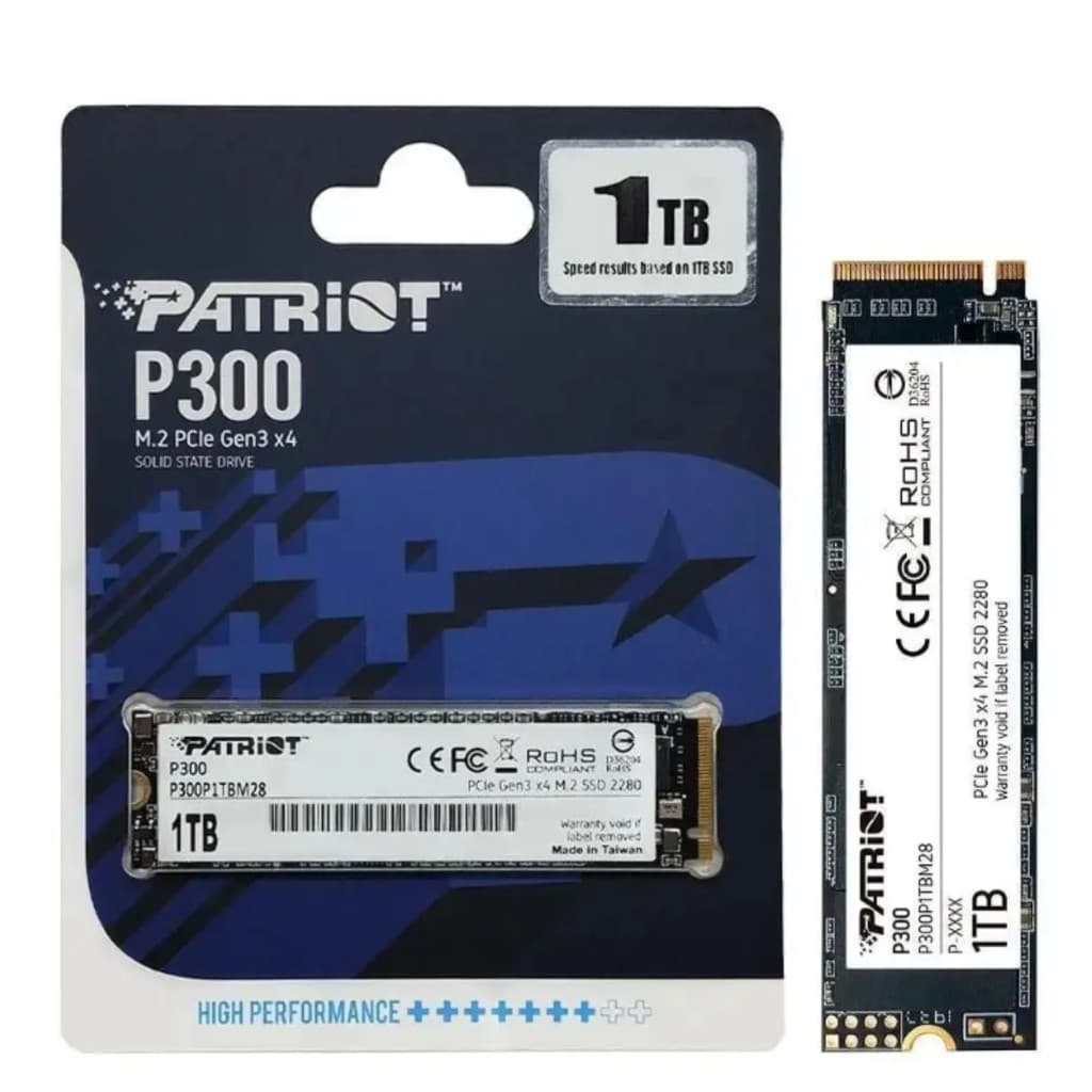 SSD 1TB Patriot P300 M.2 2280 NVMe PCIe Gen3 x4