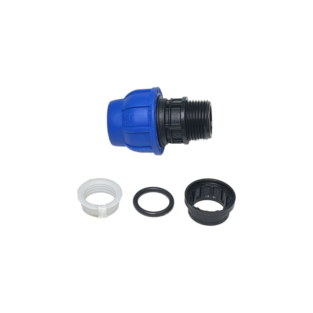 Adaptador Pead 25mm X 3/4" Rosca Macho Irritec