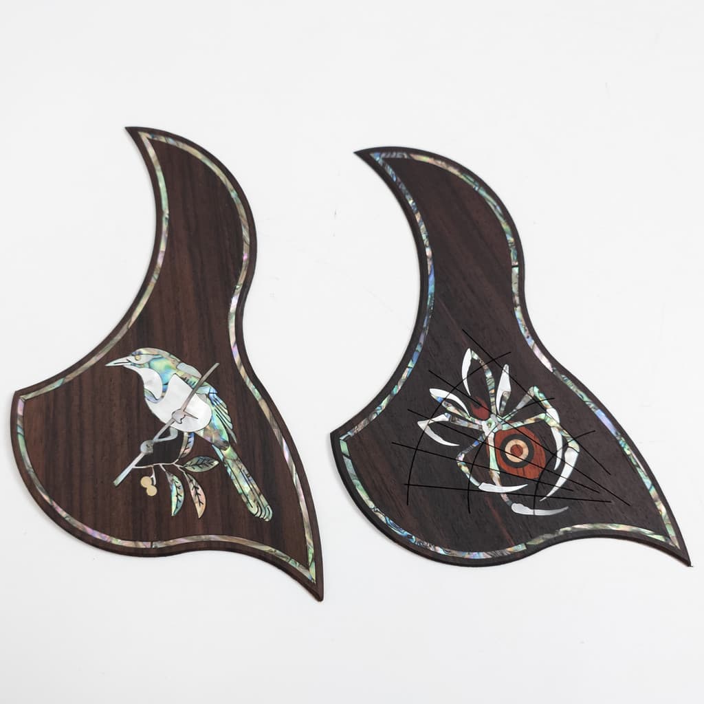 Pickguard De Guitarra Acústica Jacarandá Abalone Inlays Acessórios Autoadesivos