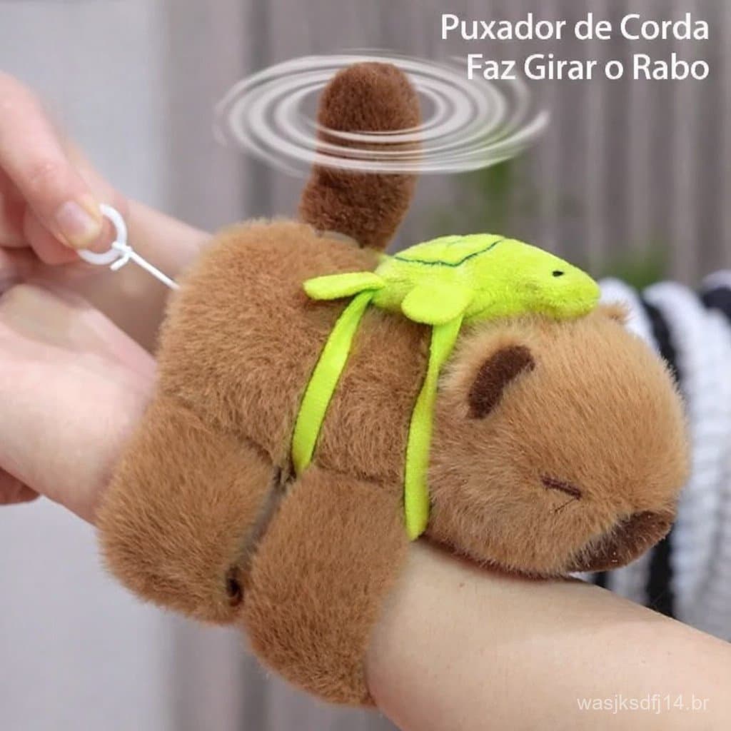 Brinquedo de pelúcia capivara, pulseira de capivara hipoalergênica, animal de corda, decoração, presente.