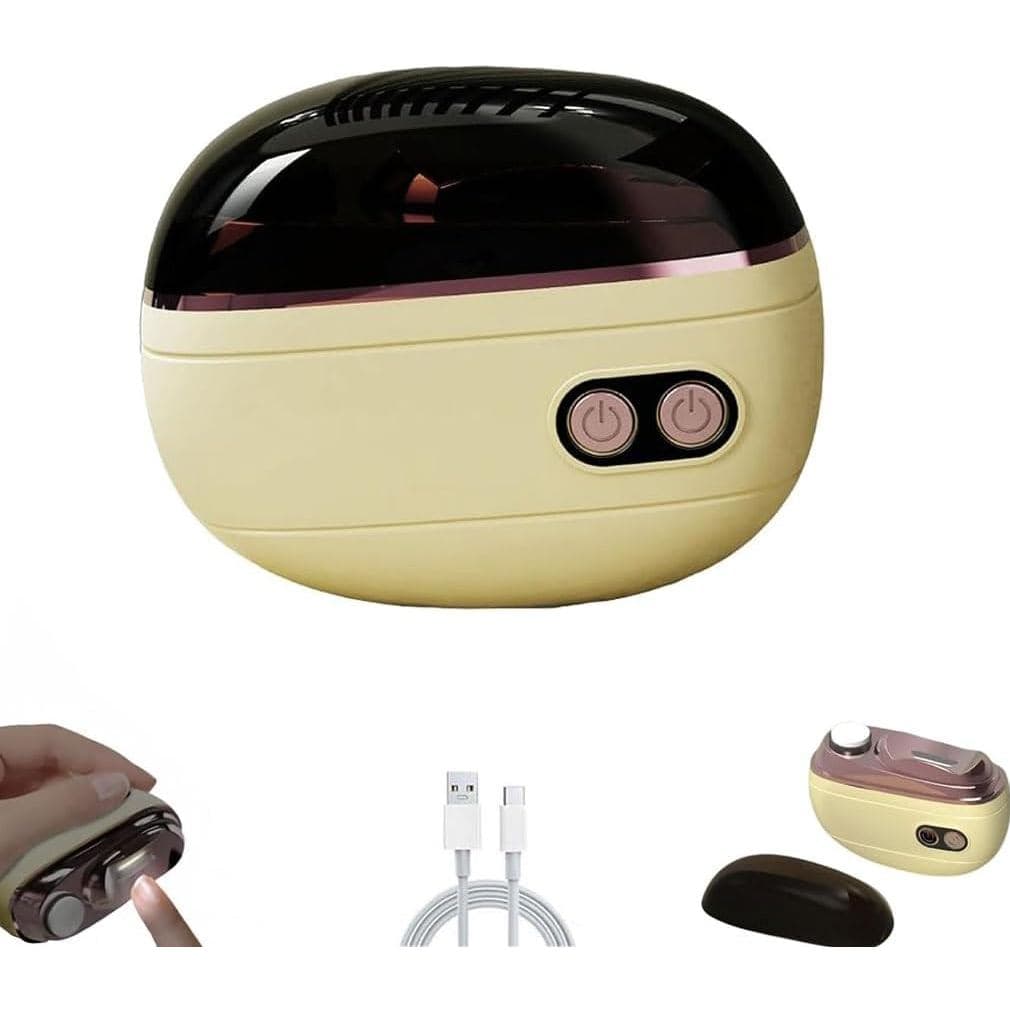 Cortador de Unhas e Polidor 2 em 1, Cortador de Unhas Elétrico, Aparador de Unhas Elétrico com Luz LED e 2 Velocidades,
