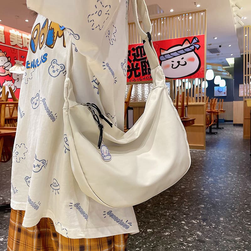 Oxford pano ombro mensageiro saco senhoras 2024 primavera verão novo estilo Casual moda náilon saco cosmético lona mãe s