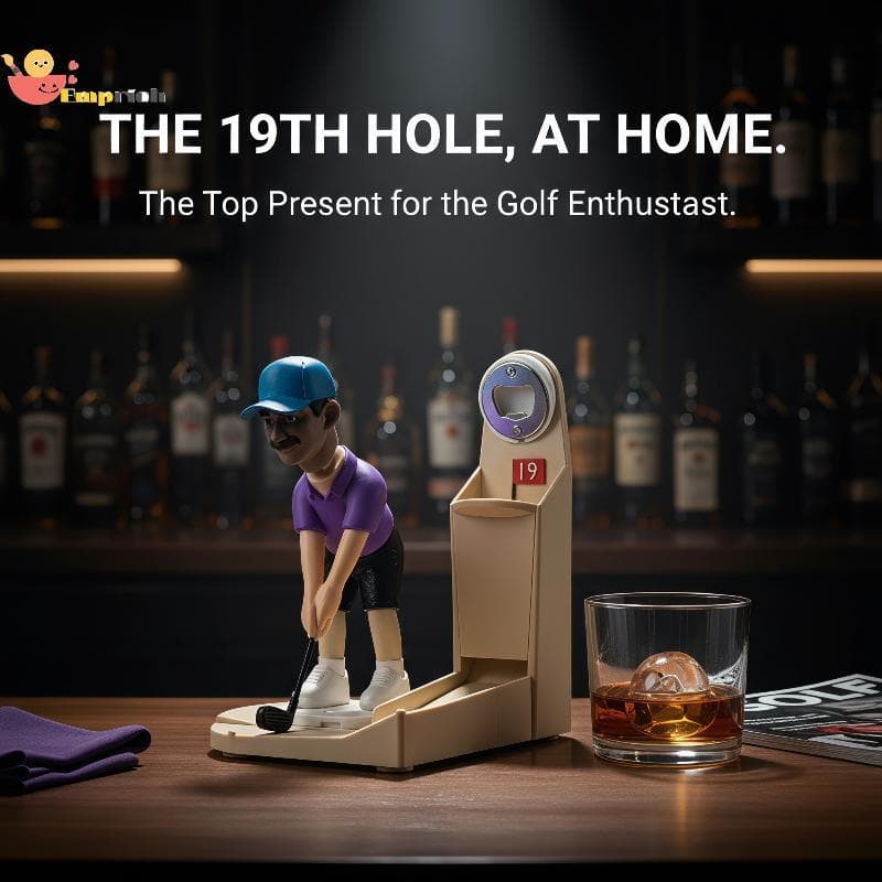 EMCH > Novidade Abridor De Garrafa De Cerveja Em Forma De Golfista Com Tampa Coletor Slot Legal Decoração Acessório Para