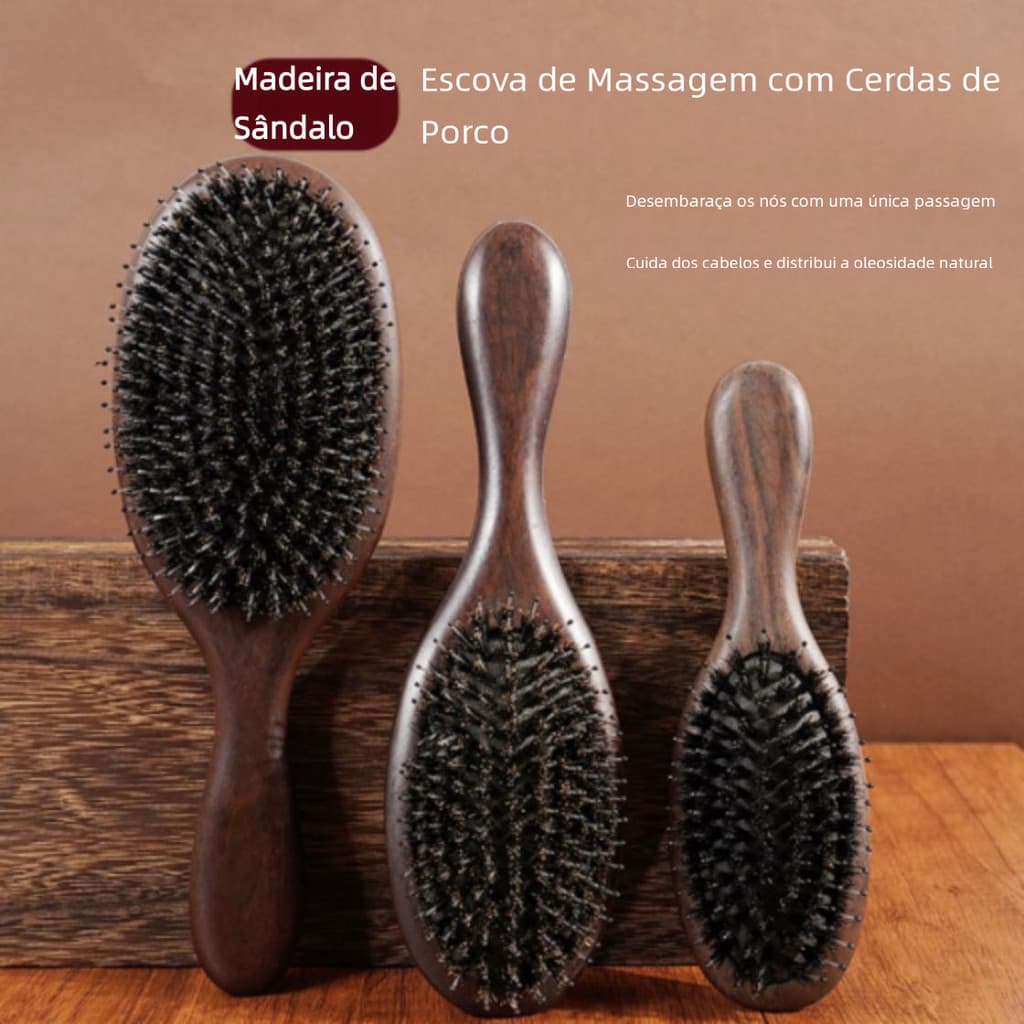Pente de cerdas de ébano, pente de Airbag para cabelo reto, pente de massagem para cabeleireiro, almofada de ar, placa g