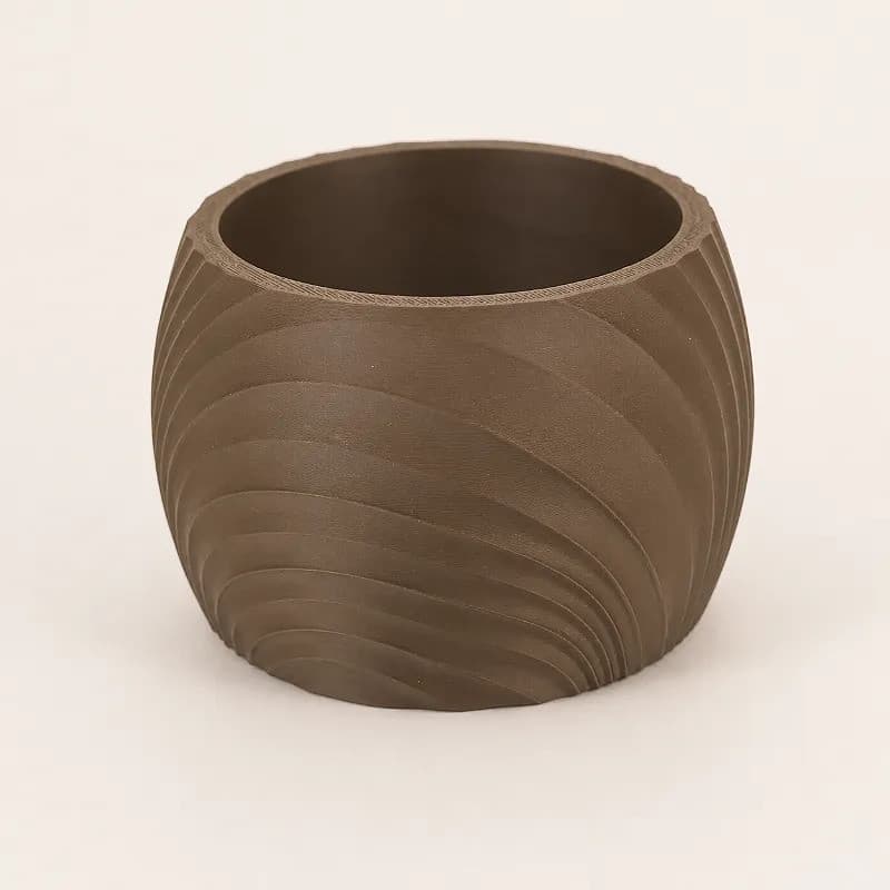 Vaso de Planta Solaris Ondas Orgânicas Criandê - WOOD