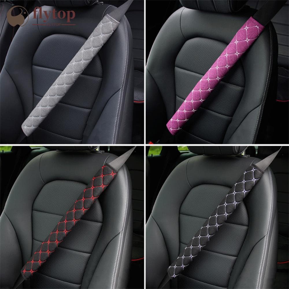 FLYTOP 1PC 50cm/75cm Cinto De Segurança Do Carro Ombro Guarda Respirávelalmofada Acessórios Interiores Quatro Estações U