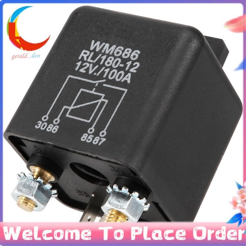12V 100Amp Interruptor Liga/Desliga Resistente De 4 Pinos Relé De Carga Dividida Para Van De Barco Automotivo Preto
