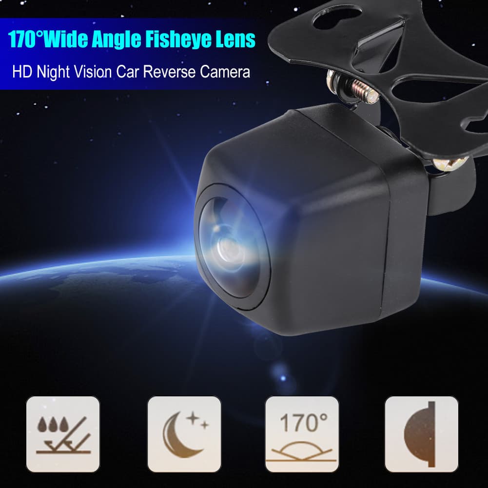 Lente olho de peixe grande angular Vistreck 170 ° HD Câmera reversa de visão noturna para carro - Retrovisor de backup