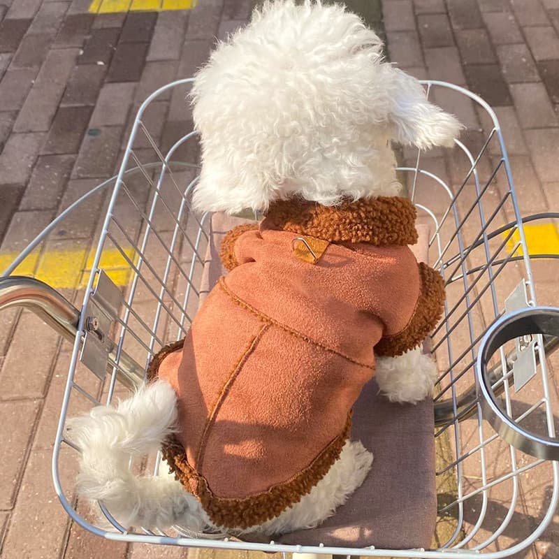 Roupas para cães outono inverno quente tração Teddy Bichon Pomeranian pequenos cachorros animais de estimação gatos cole