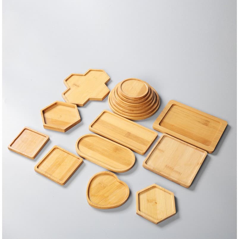 Coaster de bambu Placemat vaso de flores esteira redonda retangular em forma de Multi-tamanho porta-copos de chá DIY