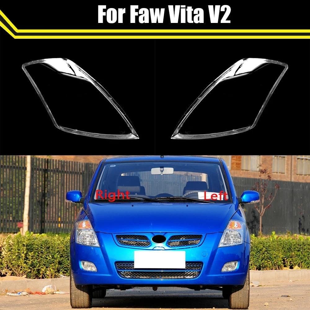 Caso Do Farol Automático Para Faw Vita V2 Tampa Dianteiro Carro Lâmpada De Vidro Escudo Lente Tampas Cabeça Luz Abajur C