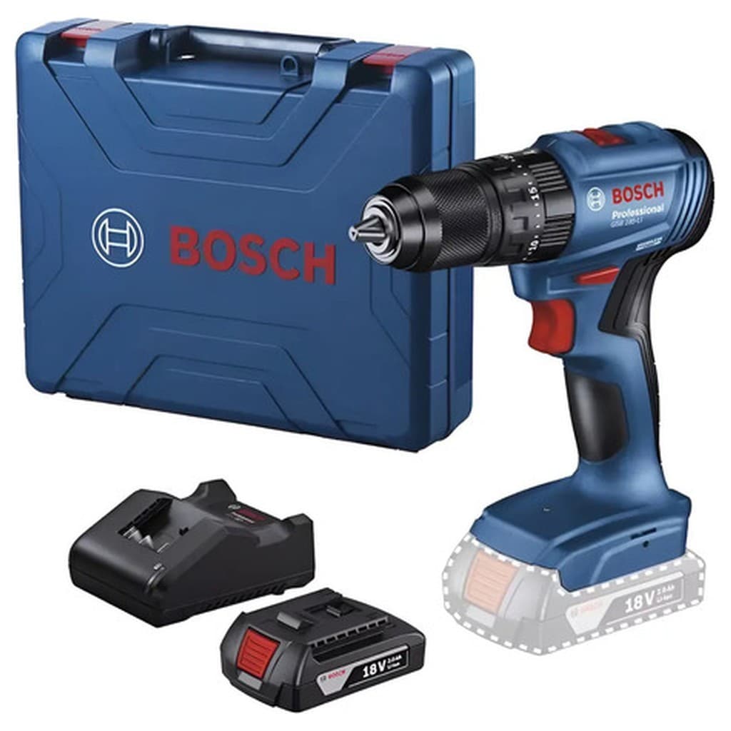 Parafusadeira Furadeira Impacto Bosch GSB 18V-50 18V Brushless 50Nm Mandril 13mm Bateria