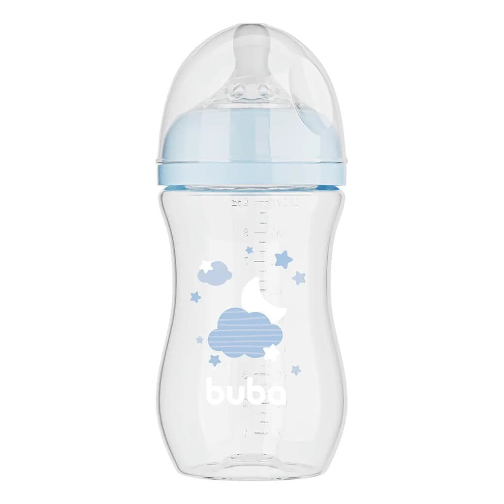 Mamadeira Easy Flow Nuvem Azul 270mL - Buba