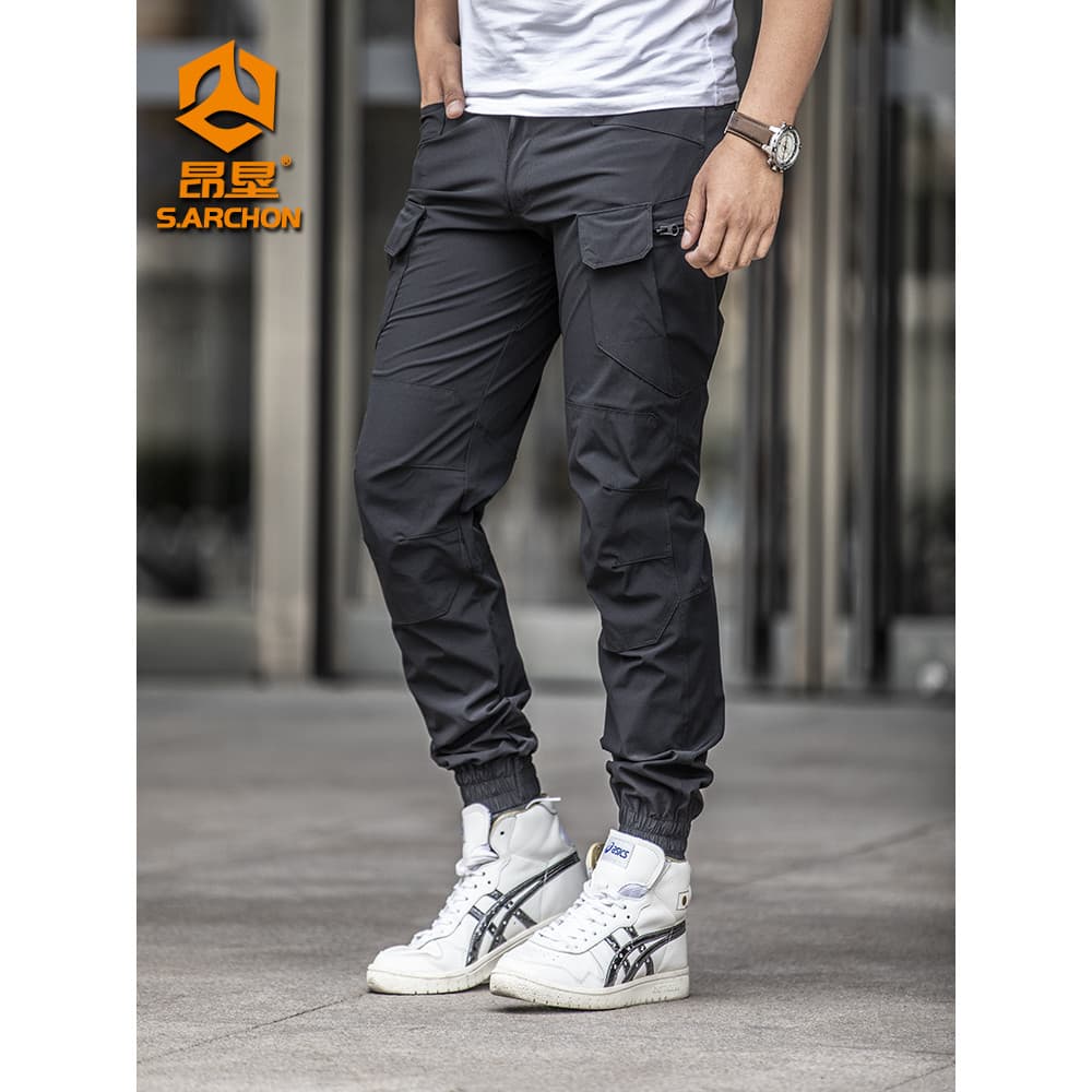 Verão ix7 calças táticas masculinas ultrafinas à prova d'água Leggings macacões calças militares calças de treinamento d