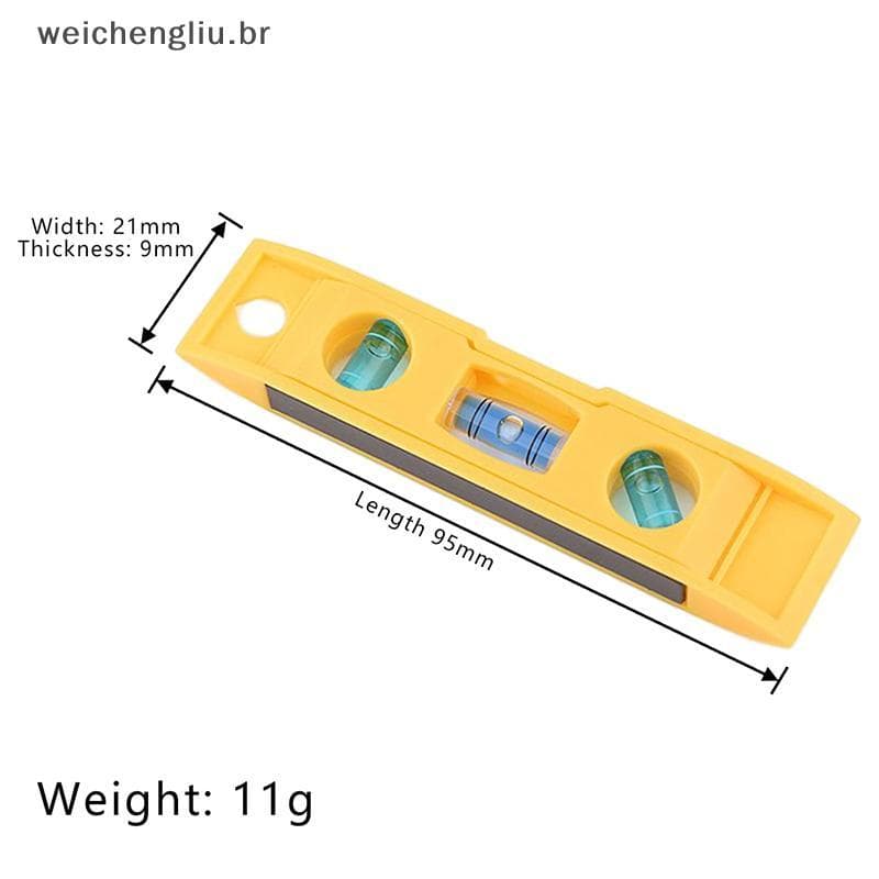 # weicheng Nível De Bolha Portátil Mini 3 Níveis Com Chaveiro Torpedo Medição De Gradiente Magnético .