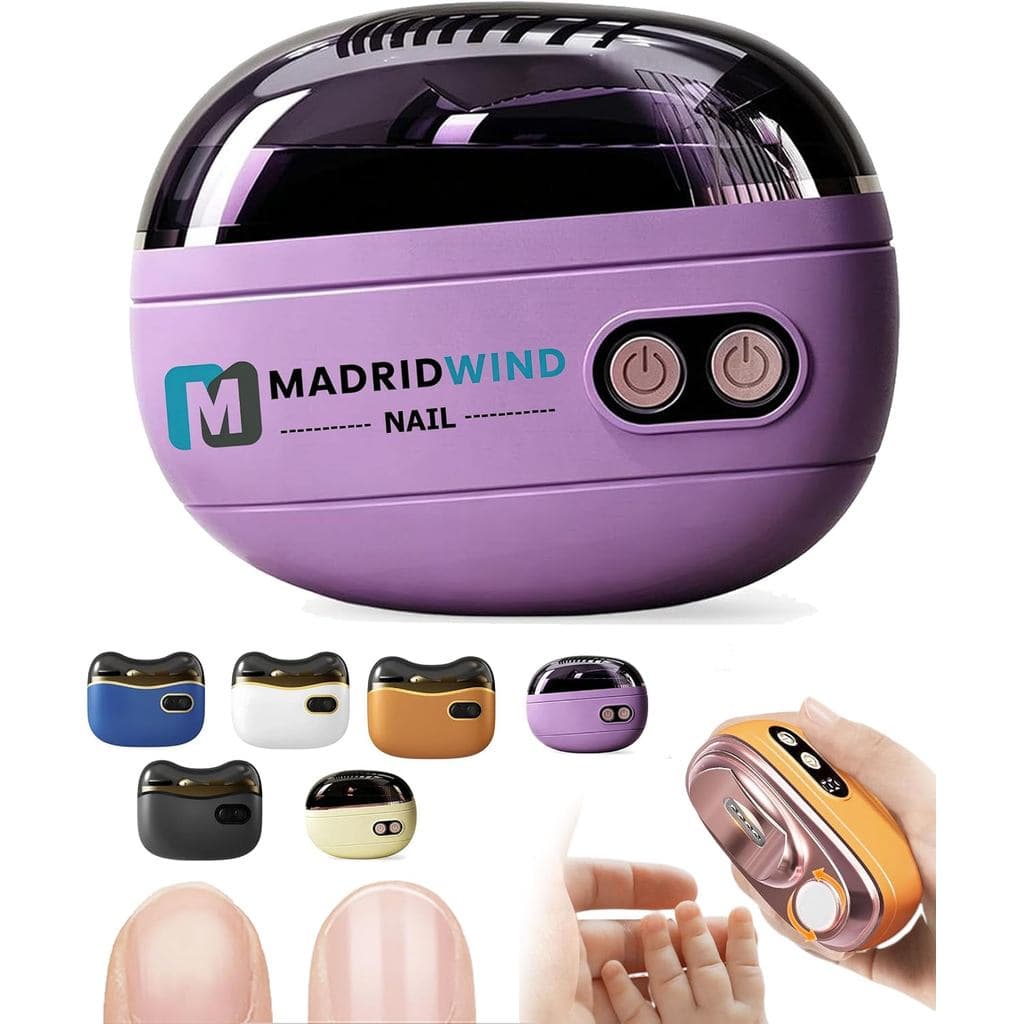 Cortador e Polidor de Unhas Elétrico 2 em 1, Roxo