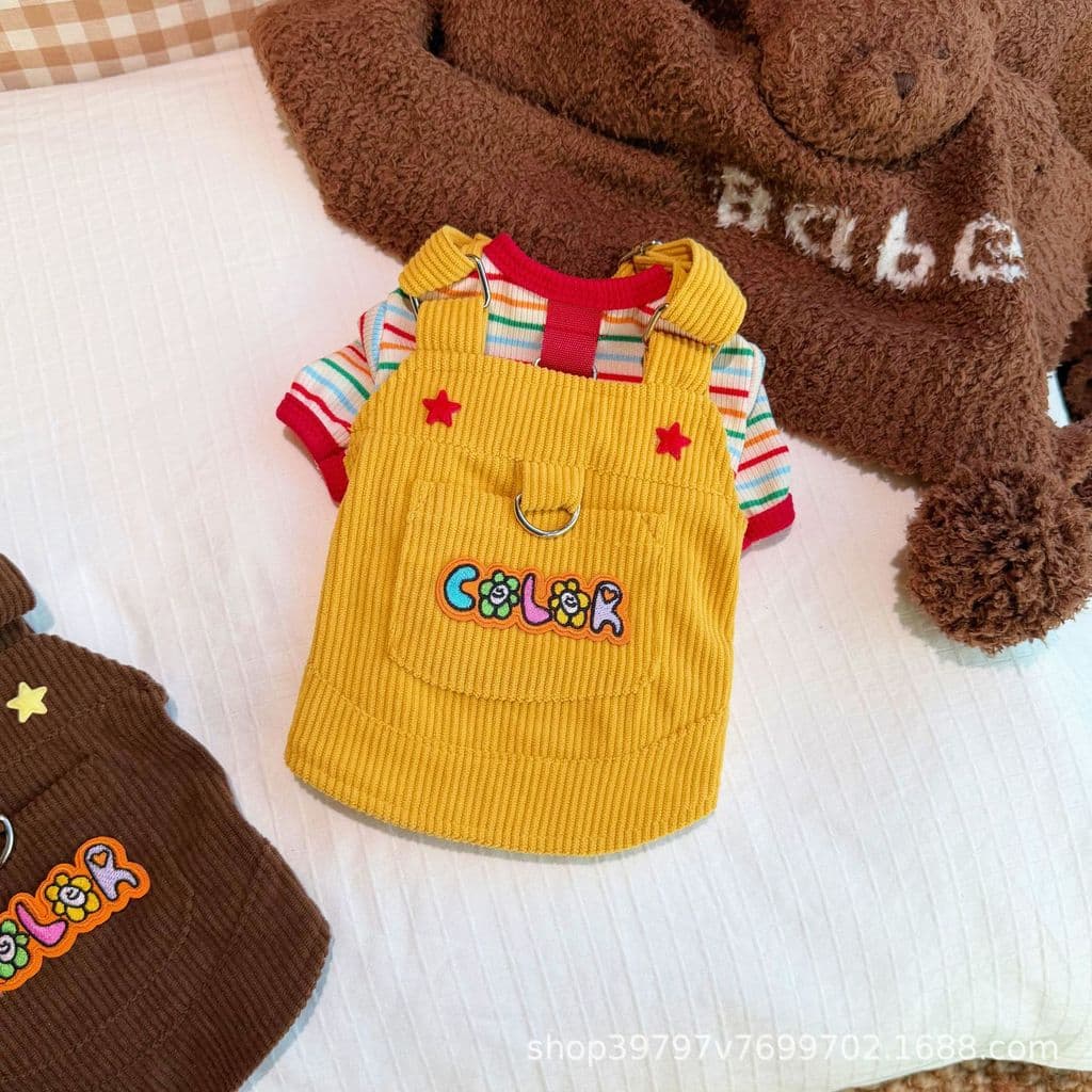 Roupas para animais de estimação outono inverno engrossado roupas para cães macacão roupas de gato manter quente roupas