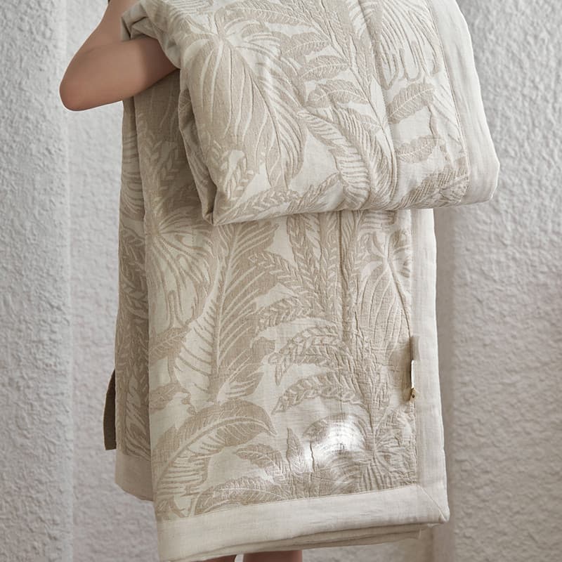Classe A Linho Algodão Francês Retro Jacquard Colcha de Verão Ar Condicionado Colcha Fio de Linho Colcha Fresca de Verão
