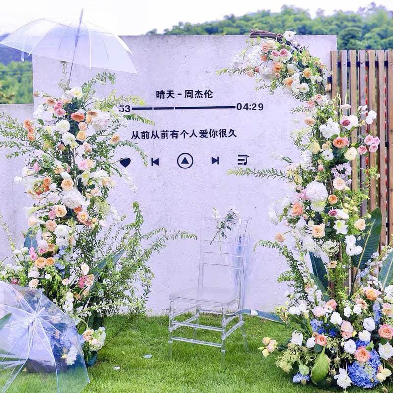 Mori série casamento abertura Log arco Multi-madeira semicírculo arco Split arco flor falsa decoração fundo moldura de m