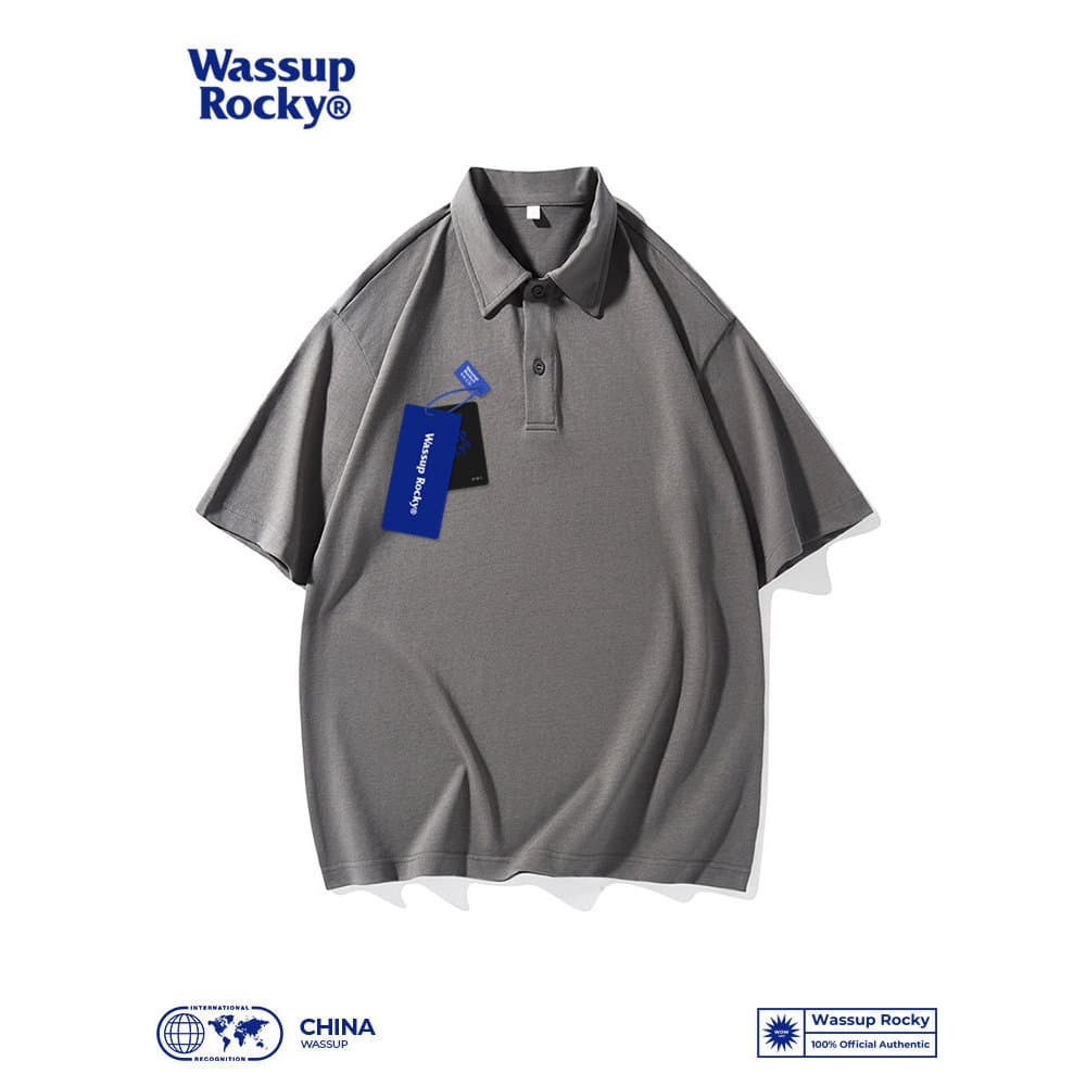 WASSUP ROCKY Japonês Simples Cor Sólida Cool Feeling POLO Camisa Top Verão Street Wear Camiseta Casual de Alta Qualidade