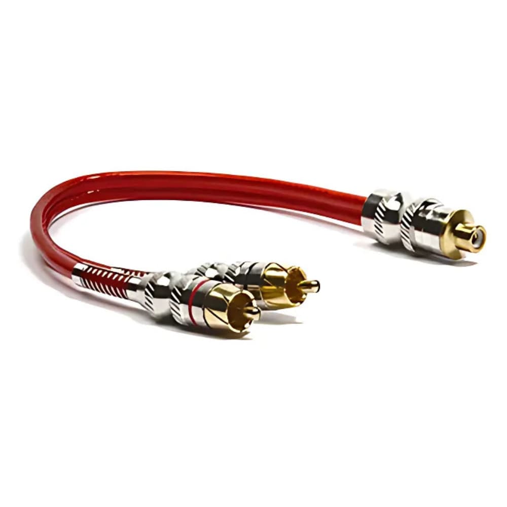 Cabo Audio Y 1fx2m Nwt Profissional Blindado Vermelho 20cm [F133]