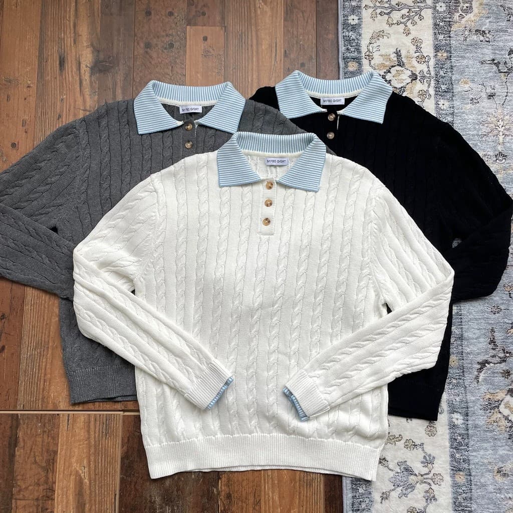 Duas peças superior malhas Retro falso listrado camisola americano outono estilo rua miu alta costura lapela masculina n