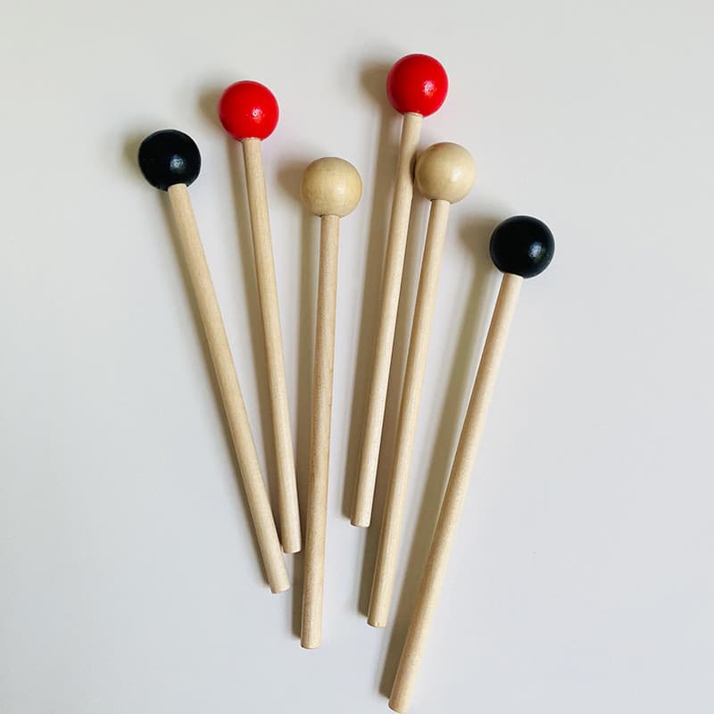 Bastão de batida de madeira maciça infantil Acessórios para instrumentos de percussão para educação infantil Xilofone Sn