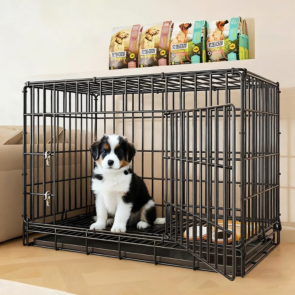 Exportar gaiola para cães, pelúcia interna, cachorro pequeno, empilhável, com banheiro, gaiola para cães de estimação, t
