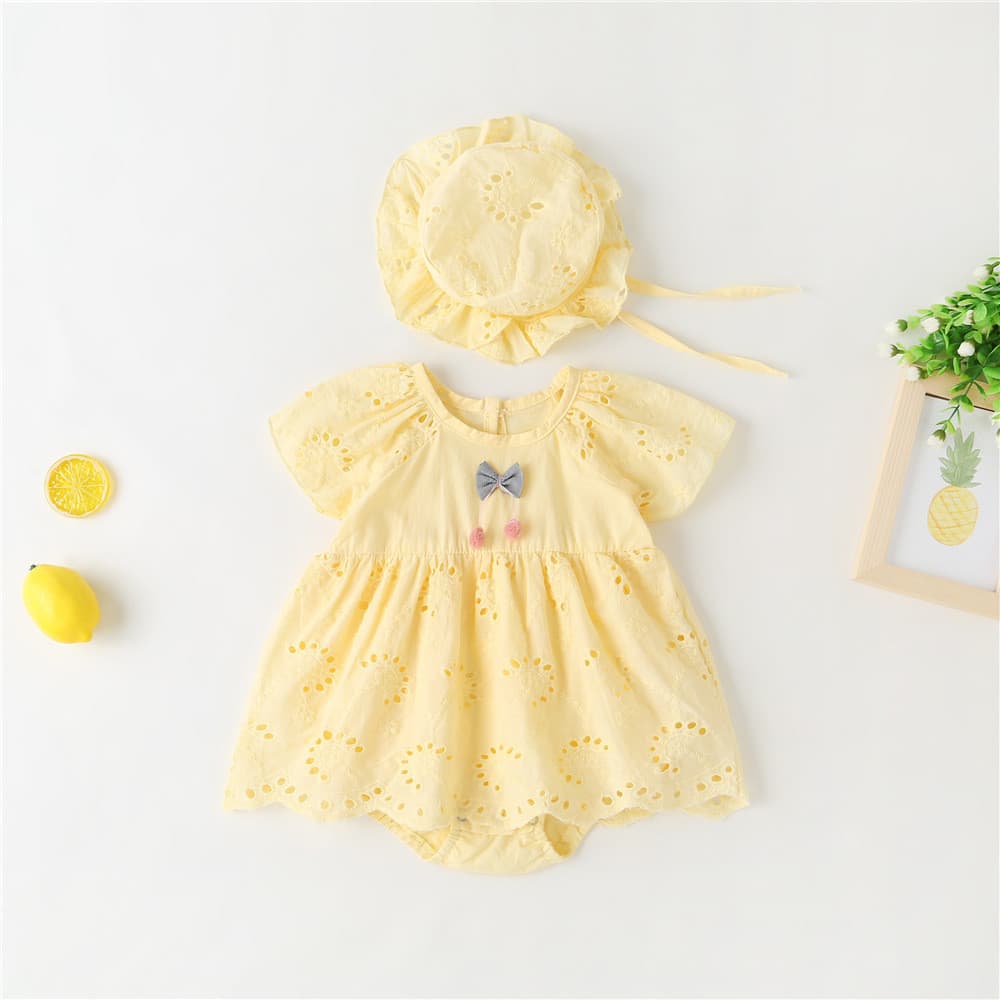 Bebê bebê roupas de verão fino roupas recém-nascidos bebê menina macacão verão bebê macacão princesa manga curta macacão
