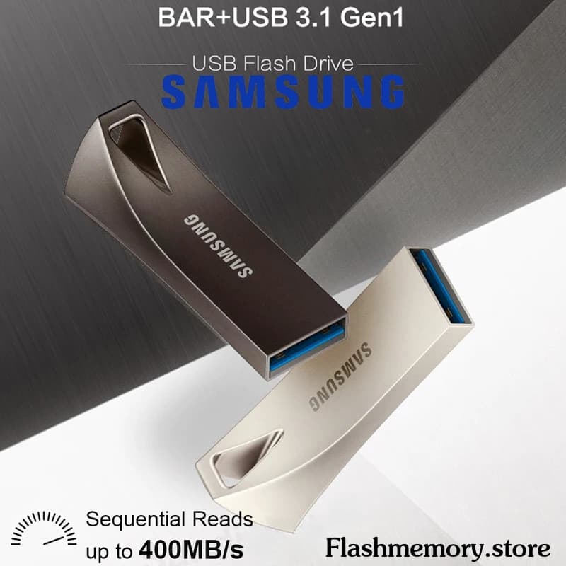 Samsung Flash Drive USB 3.1 Disco 64GB 128GB 256GB Pen Metal Pendrive Dispositivo De Armazenamento U Memória Vara Para C