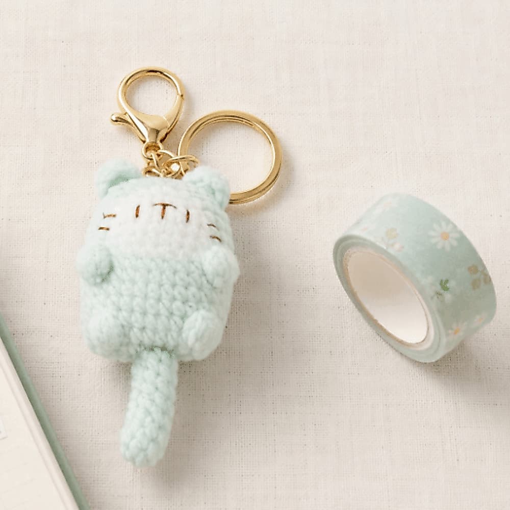 Chaveiro De Boneca De Gato , Gatinho Fofo De Crochê De Decoração , Pingente De Animal Requintado De Joias