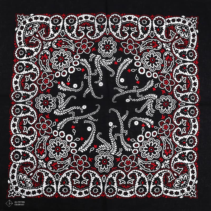 Estilo americano puro algodão grande lenço quadrado caju flor Hip-Hop lenço masculino feminino dança de rua bandana euro