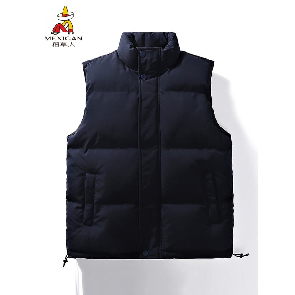 Espantalho inverno algodão colete masculino tamanho grande colete térmico engrossado exterior Wear gola colete jaqueta r