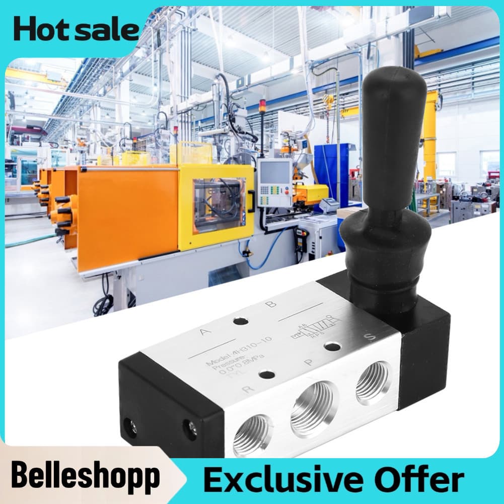 Belleshopp-br Belleshopp-br Válvula Mecânica Pneumática Fafeicy 2 Posições 5 Vias 4H310-10
