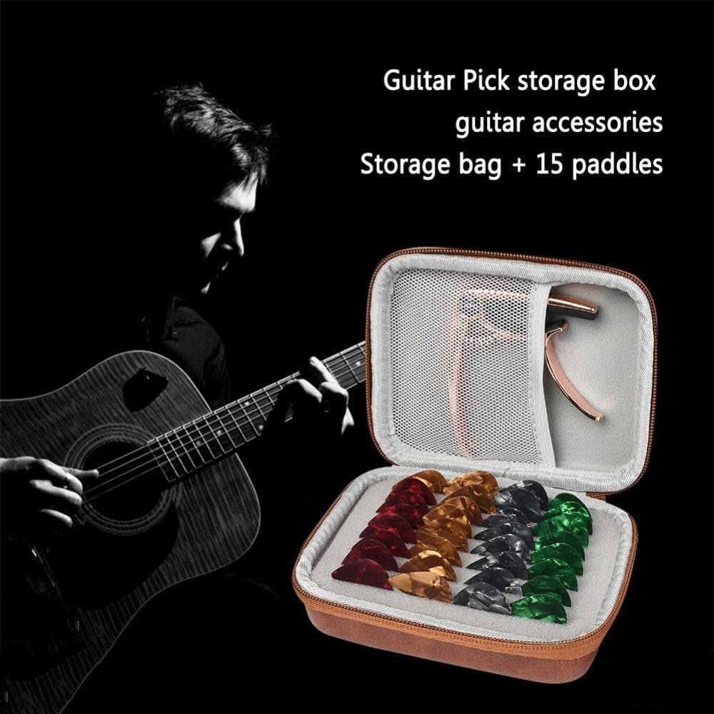 Estojo Para Palheta De Guitarra , Vários Estilos , Armazenamento De Palhetas Grande Capacidade , Antipoeira , Nylon , Su