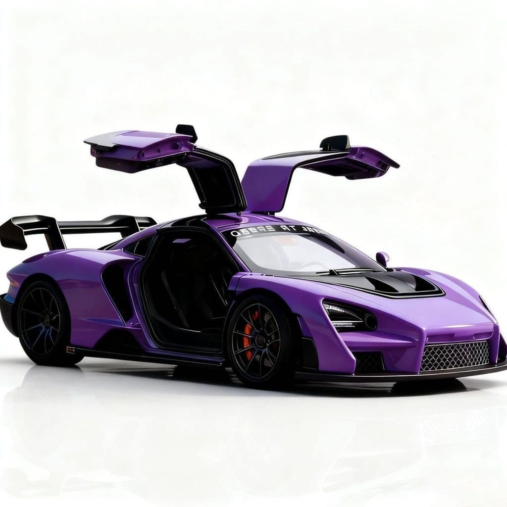 Oferta especial Liga de tratamento 1: 36 McLencerna Supercar Model pode abrir porta puxar para trás coleção enfeites de