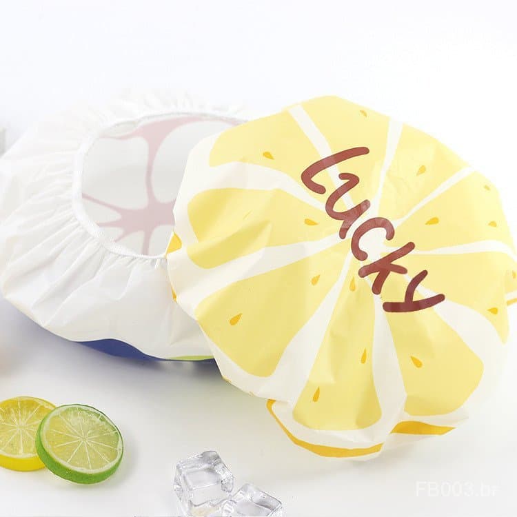 Toucas de banho para proteção contra vapores de óleo, vários estilos, séries de desenhos animados, designs de frutas fof