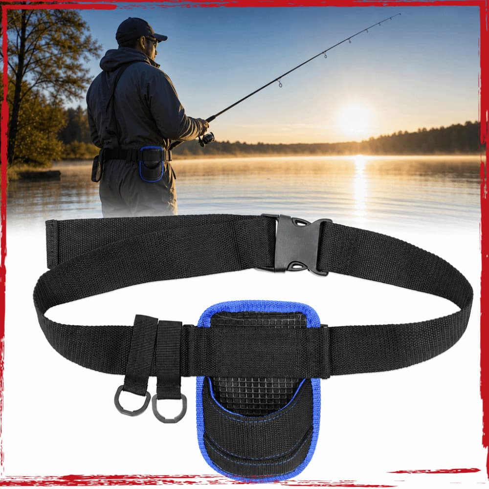 Cinto Suporte Para Vara De Pesca , Leve De Tecido , Alça Ajustável