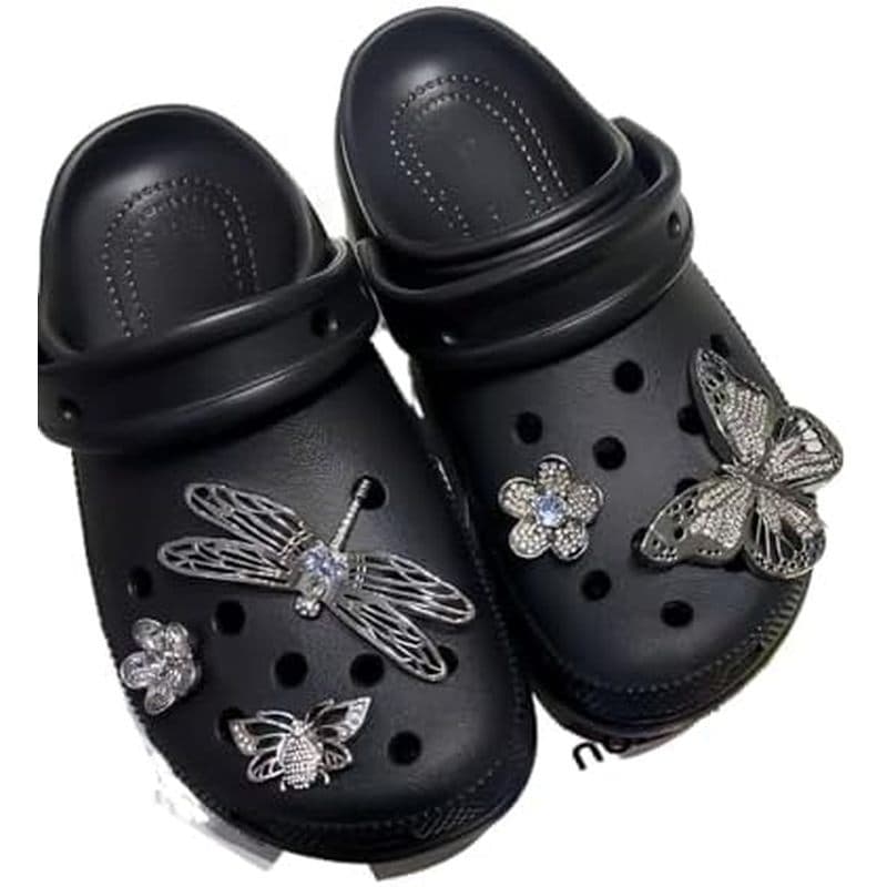Amuletos De Sapato DIY Para , Várias Decorações De Sapatos Personalizadas Com Tema , Acessórios De Borboleta De Flor De