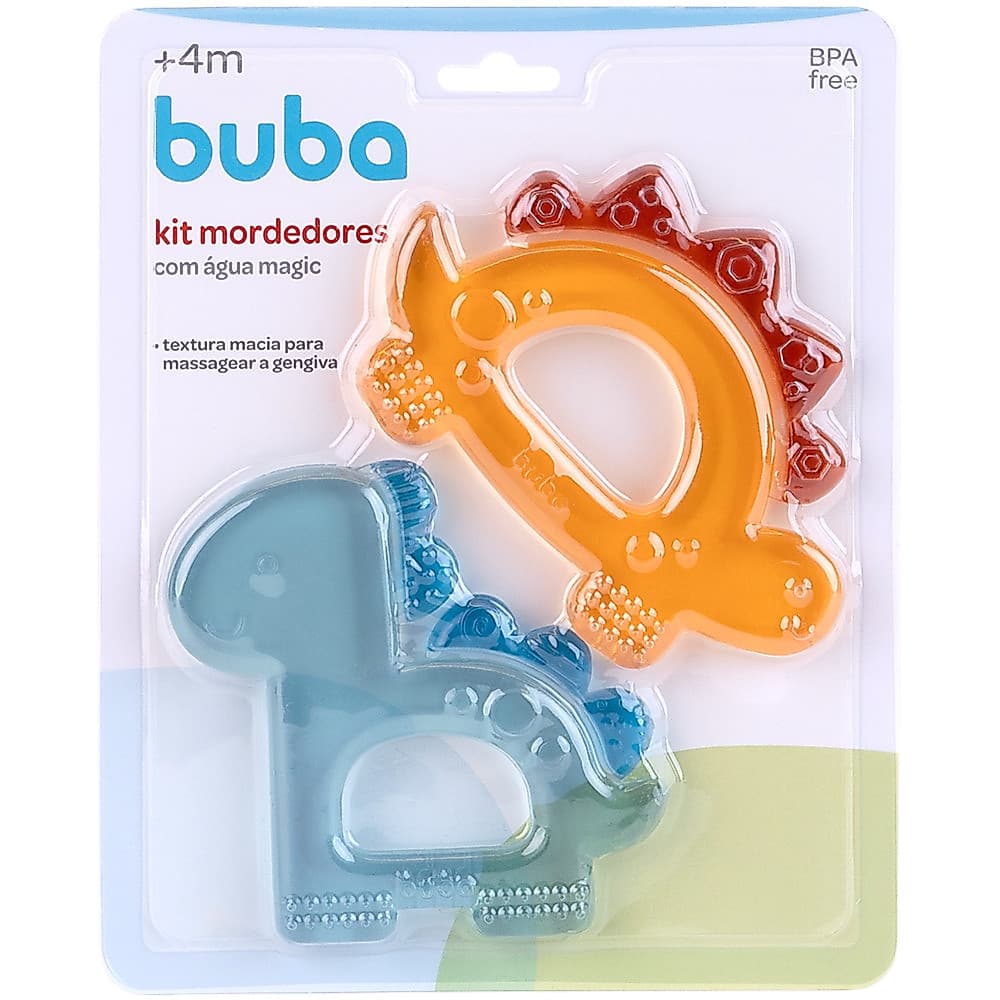KIT MORDEDORES COM AGUA MAGIC DINO BUBA MORDEDOR DINOSSAURO