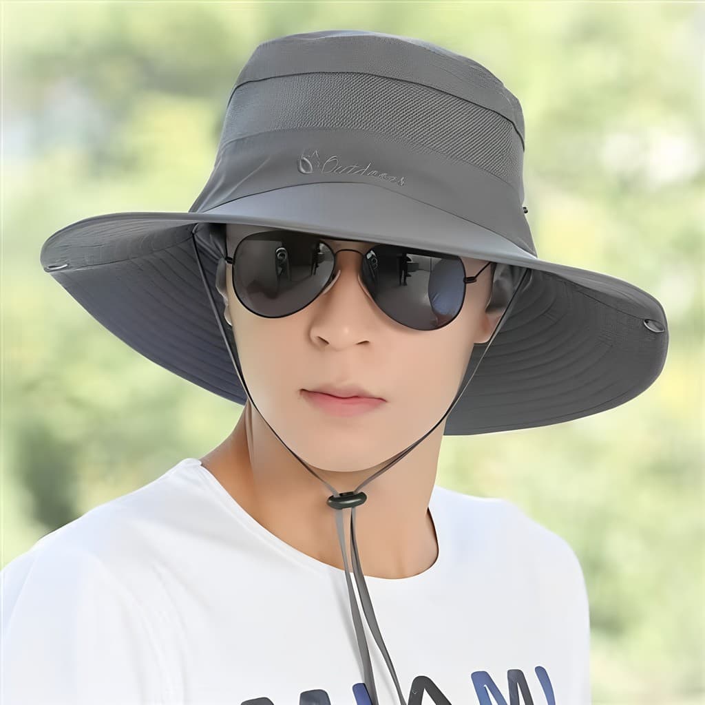 Chapéu balde de viagem ao ar livre masculino feminino protetor solar aba grande respirável chapéu de sol caminhadas chap