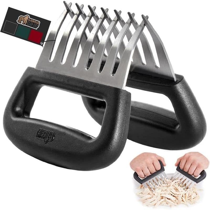 Ferramenta Trituradora De Frango Em Aço Inoxidável Sem BPA GORILLA GRIP , Preta
