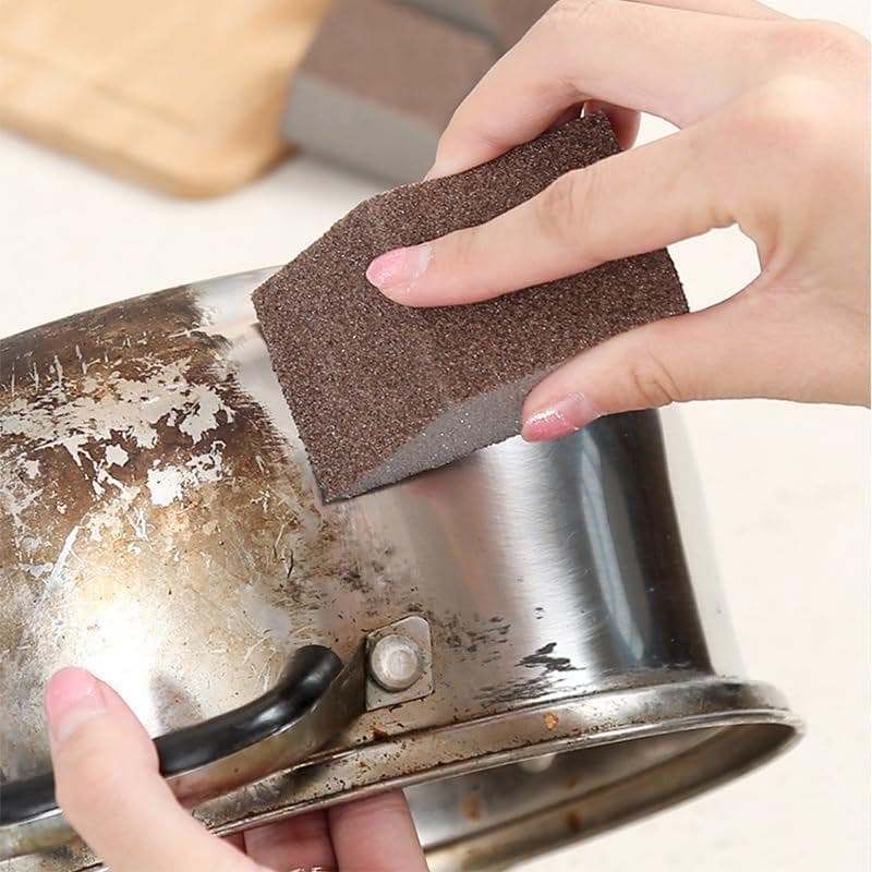 1 Pacote de Esponjas de Esmeril Nano Carborundum para Limpeza de Ferrugem em Panelas, Frigideiras, Forno, Grelha, Pia, M
